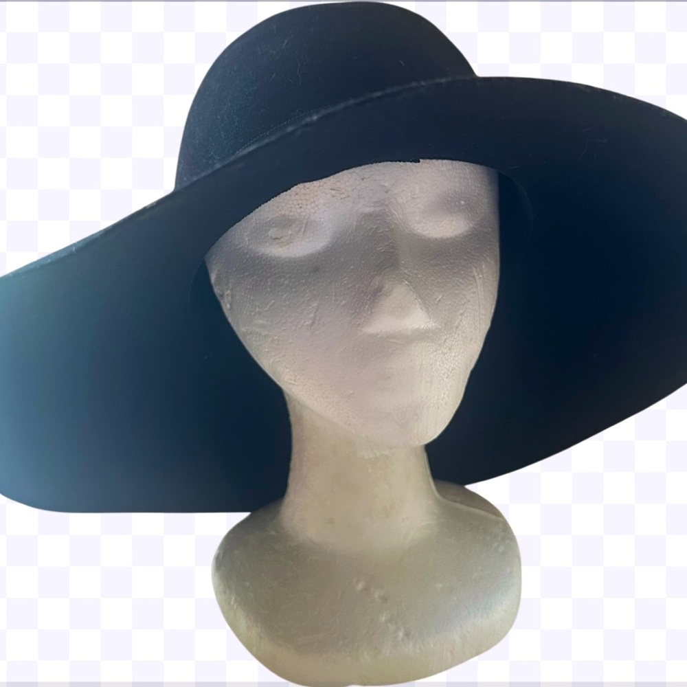 New Express Black Wide-Brim Hat M/L